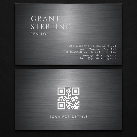 Realtor Metallic QR Code Visitenkarte
