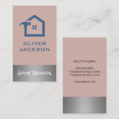 Realtor Metallic Trim | Zuhause Reparaturen Visitenkarte (Vorne/Hinten)