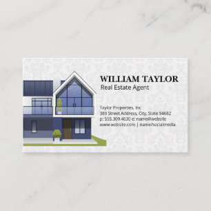 Realtor Modern House Logo QR-Code Visitenkarte