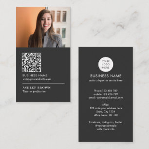 Realtor Modernes berufliches QR-Foto Business Visitenkarte