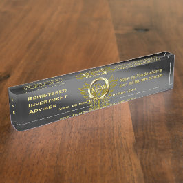 Realtor / Mortgage Broker Deluxe Gold Ring Theme Namensplakette