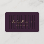 Realtor Mortgage Broker Luxus Lila Moderne Visitenkarte (Vorderseite)