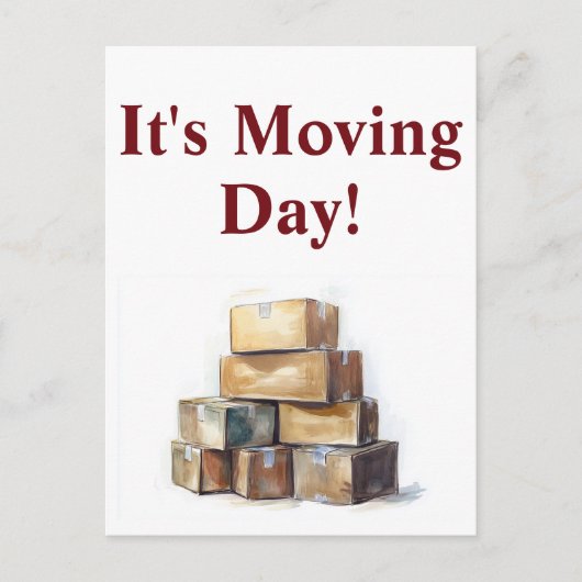 Realtor Moving Day gratulieren Postkarte (Vorderseite)