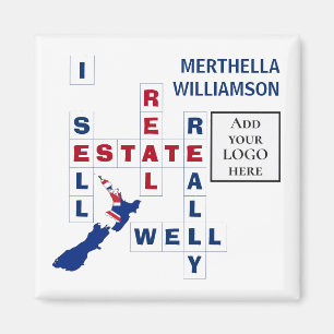 Realtor NEW ZEALAND Logo Real Anwesen Magnet