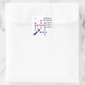 Realtor NEW ZEALAND Logo Real Anwesen Quadratischer Aufkleber (Tasche)