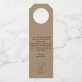 Realtor New Zuhause Herzlichen Glückwunsch Housewä Flaschenanhänger (Rückseite)