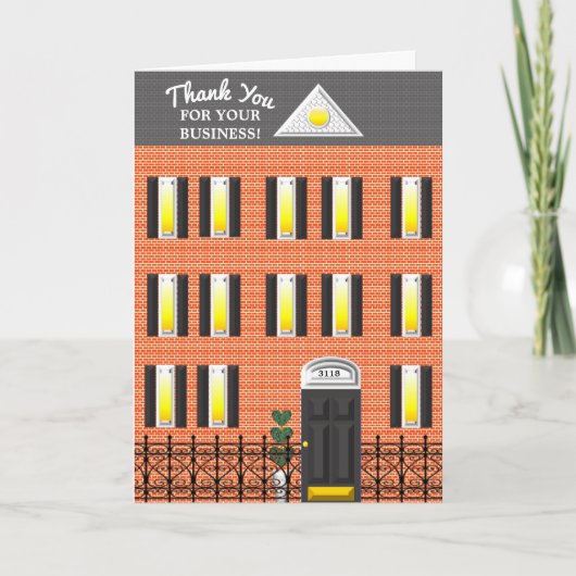 Realtor Niedlich Townhouse oder Condo Dankeschön K Dankeskarte (Vorderseite)