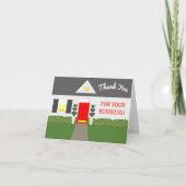 Realtor-niedliches Haus danken Ihnen zu kardieren Dankeskarte (Vorderseite)