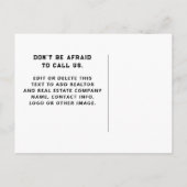 Realtor October Halloween Postcard Postkarte (Rückseite)