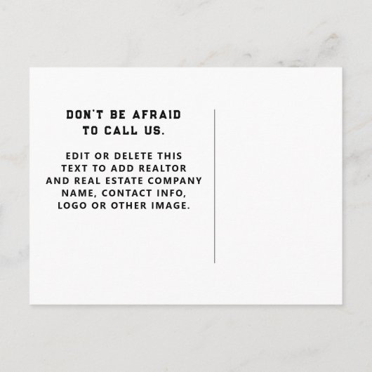 Realtor October Halloween Postcard Postkarte (Rückseite)