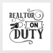 Realtor on Duty Fensteraufkleber (Blatt)