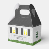 Realtor Open House Blue Door White House Geschenkschachtel (Vorderseite)