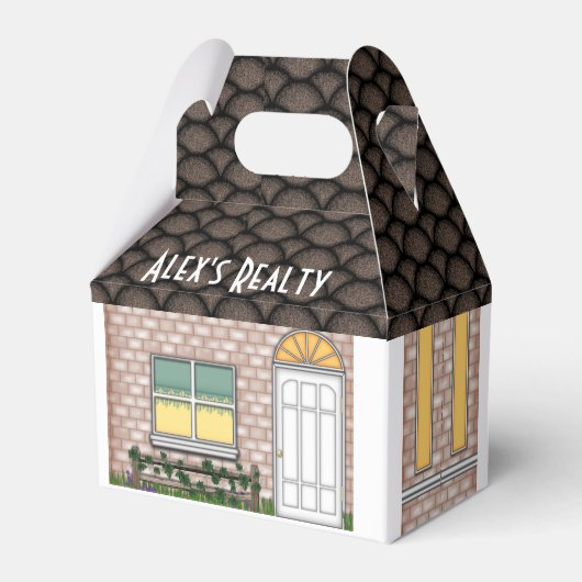 Realtor Open House Zuhause Shape Leckerei Box Geschenkschachtel (Vorderseite)