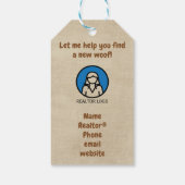 Realtor Pop-by-Pet Puppy Kitten Vet Geschenkanhänger (Rückseite)