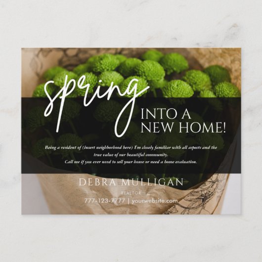 Realtor Postcard - Real Anwesen Spring Marketing Postkarte (Vorderseite)