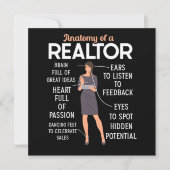 Realtor Real Anwesen Agent Anatomie eines echten S Einladung (Vorderseite)