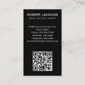 Realtor Real Anwesen Agent Beruflich QR-Code Visitenkarte (Rückseite)