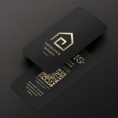 Realtor Real Anwesen Agent Black Imitats Gold Hous Visitenkarte