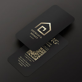 Realtor Real Anwesen Agent Black Imitats Gold Hous Visitenkarte