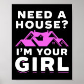 Realtor Real Anwesen Agent braucht ein Haus, ich b Poster (Vorne)