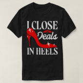 Realtor Real Anwesen Agent I Nah Deals in Heelsen T-Shirt (Design vorne)