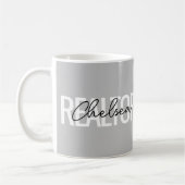 Realtor Real Anwesen Agent Personalisiert Name Kaffeetasse (Links)