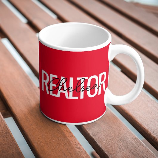 Realtor Real Anwesen Agent Personalisiert Name Kaffeetasse