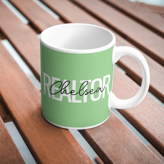 Realtor Real Anwesen Agent Personalisiert Name Kaffeetasse
