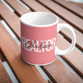 Realtor Real Anwesen Agent Personalisiert Name Kaffeetasse