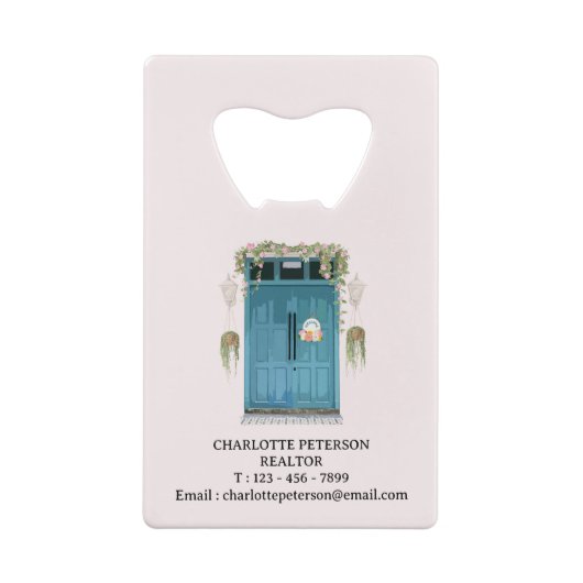 Realtor Real Anwesen Agent Promotion oder Giveaway Geldbeutel Flaschenöffner (Rückseite)