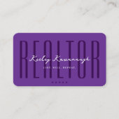 Realtor Real Anwesen Attorney Mortgage Royal Lila Visitenkarte (Vorderseite)