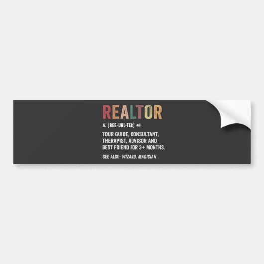 Realtor Real Anwesen Funny Quote Autoaufkleber (Vorne)