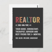 Realtor Real Anwesen Funny Quote Card Postkarte (Vorne/Hinten)