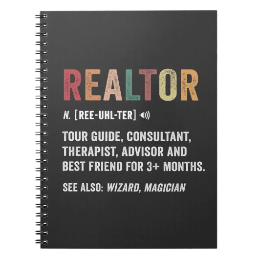 Realtor Real Anwesen Funny Quote Notebook Notizblock (Vorderseite)