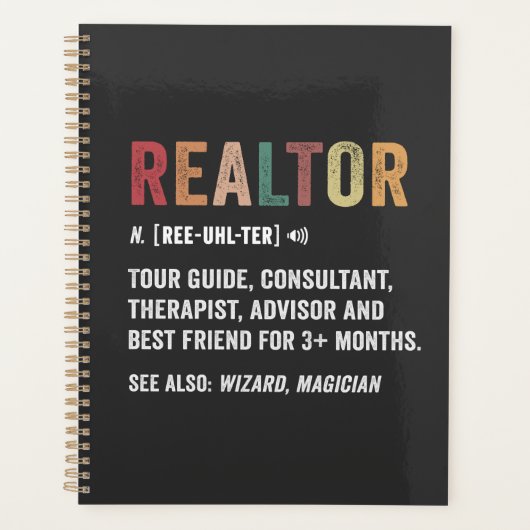 Realtor Real Anwesen Funny Quote Planner Planer (Vorderseite)