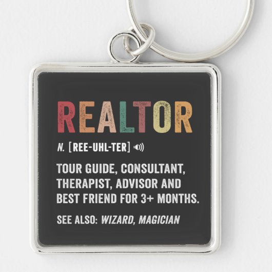 Realtor Real Anwesen Funny Quote Premium Schlüssel Schlüsselanhänger (Vorne)