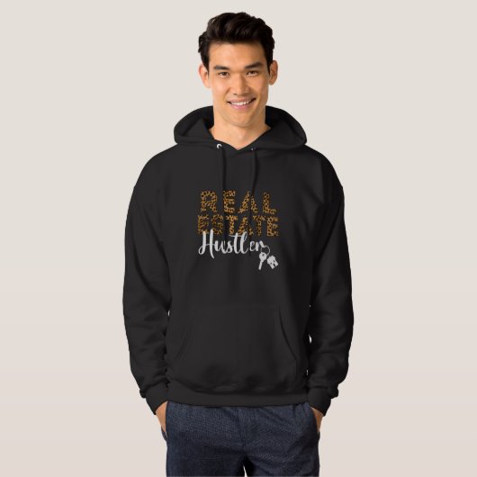 Realtor Real Anwesen Hustler Leopard Cheetah Hoodie (Vorne ganz)