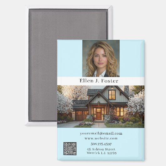 Realtor Real Estate Home Sales Rentals Business Magnet (Vorderseite/Rückseite)