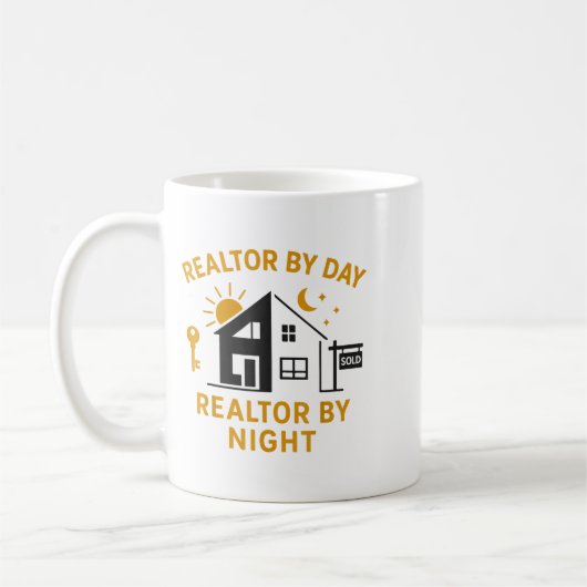 Realtor Realtor By Day Realtor By Night Kaffeetasse (Links)