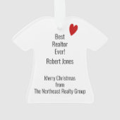 Realtor Red Krawatte Sold Sign Personalisiert Ornament (Rückseite)