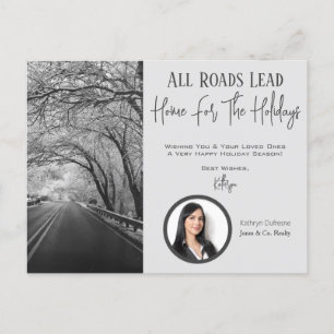Realtor Roads Lead Zuhause Holiday Greetings Postc Postkarte