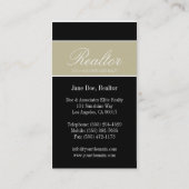 Realtor Script Tan Banner Visitenkarte (Rückseite)