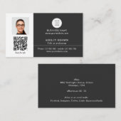 Realtor Simple Modernes Berufliches QR-Foto Visitenkarte (Vorne/Hinten)