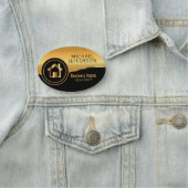 Realtor Style - Schwarz und Gold Namensschild (Beispiel)