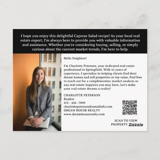 Realtor Summer Recipe oder Real Anwesen Postkarte (Rückseite)