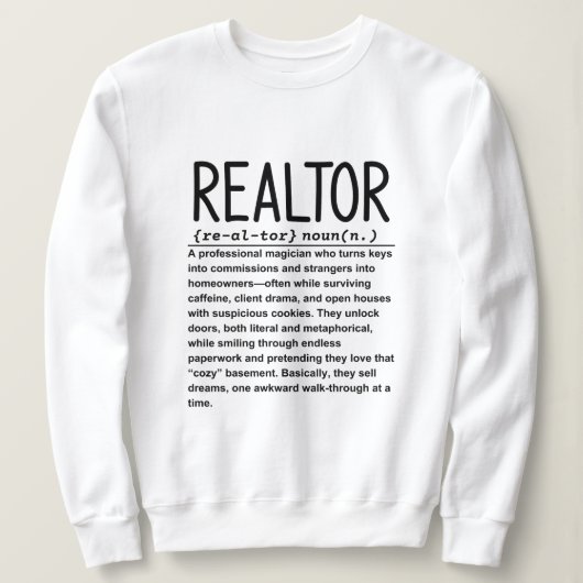 Realtor Sweatshirt (Design vorne)