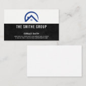 Realtor-Symbol | Schwarze Textur Visitenkarte (Vorne/Hinten)