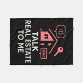 Realtor Talk Real Estate To Me Fleecedecke (Vorderseite (Horizontal))