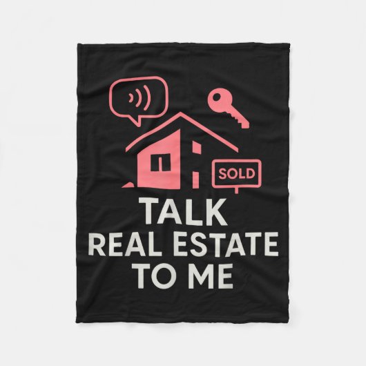 Realtor Talk Real Estate To Me Fleecedecke (Vorderseite)
