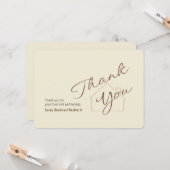 Realtor to Clients | Minimalist Script Thank You  Karte (Vorderseite/Rückseite Beispiel)